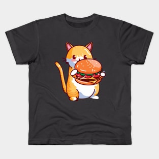 Cheeseburger Cat Kids T-Shirt